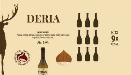 DERIA birra alle castagne, box 9 bottiglie da 37,5 cl